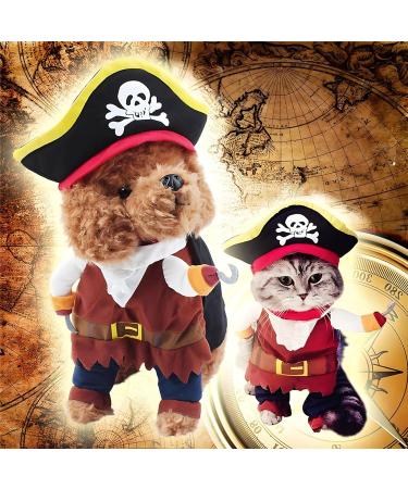 DELIFUR Medium Pirate Dog Costume - Pirates of the Caribbean Style for Dogs & Cats | International Shipping - Buy Online on SooperMarket.com