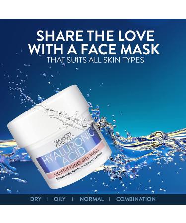Advanced Clinicals Hyaluronic Acid Gel Mask - Hydrating & Brightening Anti-Aging Facial Mask (Pack of 2) - 5 Fl Oz Each - Buy Online on SooperMarket.com