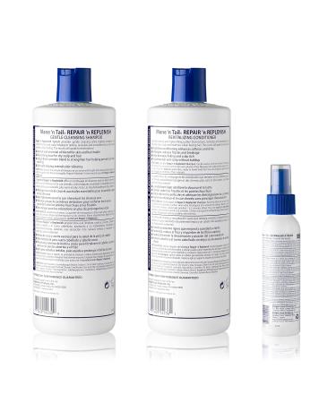 Mane 'n Tail Sulfate Free Repair & Replenish for Natural & Curly Hair | Vegan Curl Defining System | 15.2 oz Set with Detangler - Buy Online on SooperMarket.com