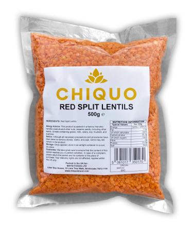 Chiquo Red Split Lentils - 500g | Masoor Dal | High Protein