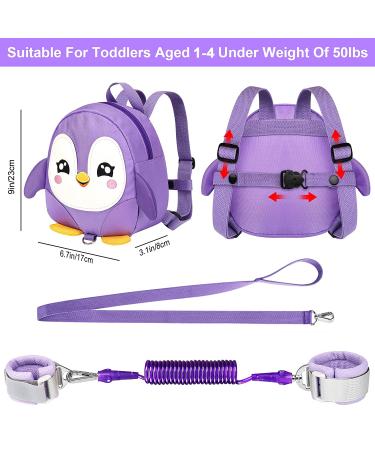 Accmor Toddler Harness Backpack Leash - Cute Penguin Kid Backpack with Anti Lost Wrist Link - Purple - Buy Online on SooperMarket.com
