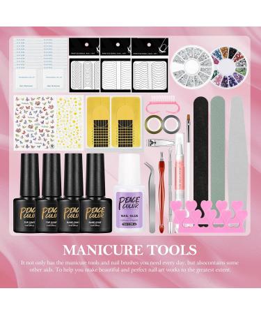 PEACECOLOR Gel Nail Kit 23Pcs Sets with 36W UV/LED Lamp - Professional Manicure Tools for Halloween Xmas - KAP0022 - Buy Online on SooperMarket.com