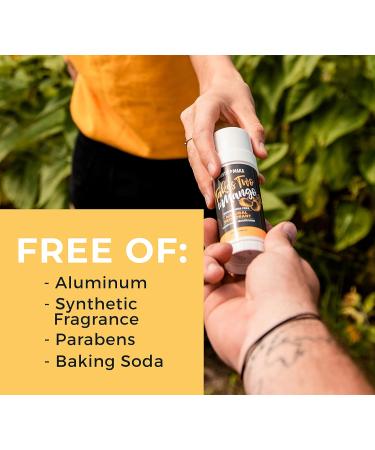 Rustic Maka Natural Deodorant - Takes Two To Mango (Mango + Lime) | Aluminum-Free Baking Soda-Free Paraben-Free Activated Charcoal | Continuous Odor Control - 3-Pack - Buy Online on SooperMarket.com