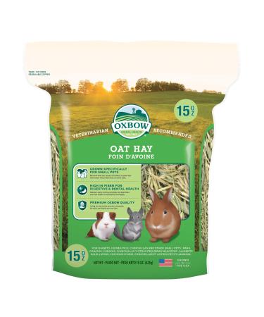 Animal Health Oat Hay - All Natural Hay for Rabbits Guinea Pigs Chinchillas Hamsters & Gerbils - 15