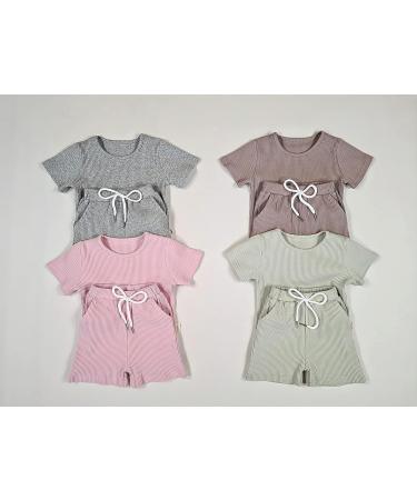 DreamBuy Ribbed Pyjama 1-2 Years Taupe | Unisex Baby & Kids Loungewear | Men's and Women's Tracksuit - Buy Online on SooperMarket.com