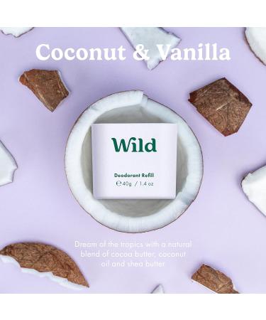 Wild - Natural Refillable Deodorant - Aluminium Free - Refill Variety Pack Includes Fresh Cotton & Sea Salt Jasmine & Mandarin and Coconut & Vanilla Scents - Long Lasting Protection Variety Pack 40 g (Pack of 3) - Buy Online on SooperMarket.com