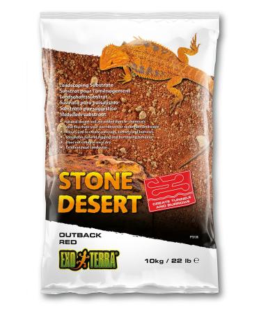 Exo Terra Outback Red Stone Desert Natural Terrarium Substrate (10kg) Red Outback Stone 10 kg
