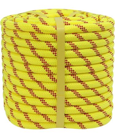 Double Braided Polyester Rope - Yellow - 100 Feet