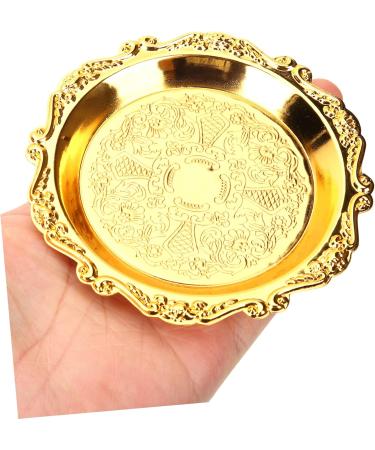 OFFSCH 6pcs Dried Fruit Plate Veggie Pasta Fruit Trays for Serving for Party Chips and Dip Serving Dish 10x10cm Golden - Buy Online on SooperMarket.com