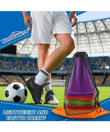Win SPORTS Training Plastic Traffic Cones Set - 24 Pack 7 Inch Indoor Outdoor Agility Cones - Soccer Sports Equipment for Kids - Buy Online on SooperMarket.com