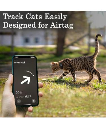 Oopsdoggy Leather Airtag Cat Collar with Bells - Durable GPS Pet Collar for Cats & Small Dogs (Black) - Buy Online on SooperMarket.com
