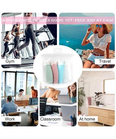 VFANDV Silicone Travel Bottles Set - 4 Leak-Proof 90ml Containers for Cosmetics & Liquids | Refillable Travel Accessories - Buy Online on SooperMarket.com