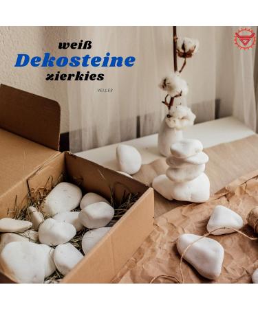 VELLES Pebbles for Painting Large Garden Stones White Natural Rock for Paint Rocks Marble Gravel to Decorative Stone Aquarium Decor Polished Pebble Art Scottish Cobbles for Pond - 1.9kg (40-80mm) 40-80 mm (WeiÃ) - Buy Online on SooperMarket.com