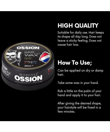 Buy Morfose Barber Wax (Extra Hold) - Premium Hair Styling Wax for Men | Natural Shine & Durable Water-Soluble Formula - Buy Online on SooperMarket.com