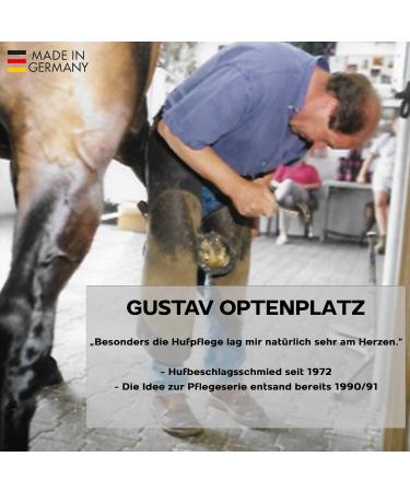 Gustav Optenplatz Premium Hufbalsam for Horses | Daily Hoof Care & Healthy Growth | 500ml Huffett & Ointment Against Cracked Hooves - Buy Online on SooperMarket.com