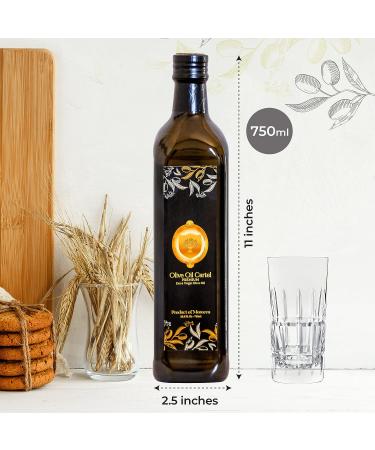 Olive Oil Cartel Premium Moroccan Extra Virgin Olive Oil - 25.4 FL Oz - High Polyphenol Gold Award Winner - Low Acidity - Unblended Single Source Family Farm EVOO - Cooking Gift - Picholine Marocaine - Buy Online on SooperMarket.com