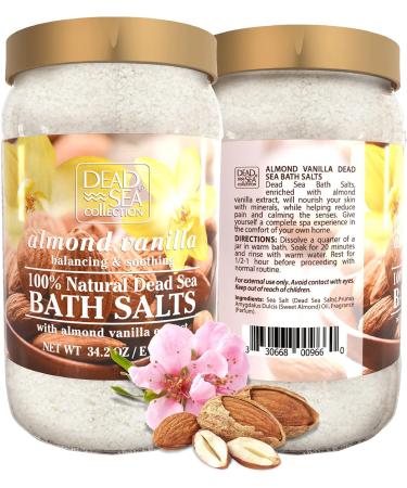 Dead Sea Collection Almond & Vanilla Bath Salts - 970g - Nourishing Essential Body Care - Buy Online on SooperMarket.com