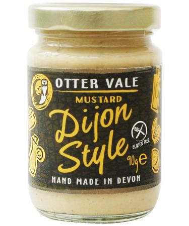 Otter Vale Dijon Style Mustard hot but herby hand-made in Devon gluten-free 90g glass jar
