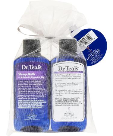 Dr Teal's Foaming Bath Holiday Gift Combo Pack - Lavender & Melatonin for Skin, Senses, and Stress - Buy Online on SooperMarket.com