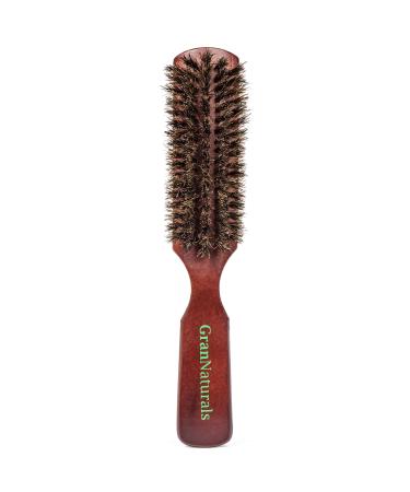 GranNaturals Soft Hair Brush for Men - Natural Wooden Boar Bristle Hairbrush for Styling Beards  Fades  Soft Bristle Brush for Slicking Back Hair  Thinning & Fine Hair  and Waves