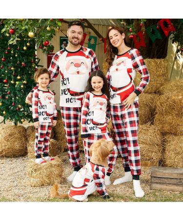 PatPat Family Matching Christmas Pajamas Set - Tree Snowflake Letters Print, Long Sleeve Sleepwear, Xmas Outfits for Kids 6-7 Years - Colorblock - Buy Online on SooperMarket.com