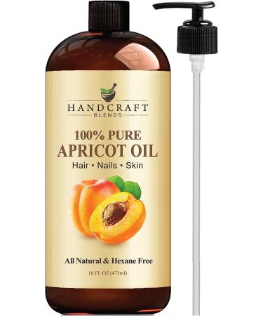 Handcrafted 100% Pure Apricot Kernel Oil - Premium Cold Pressed Carrier Oil for Aromatherapy and Skin Moisturizing - 16 fl. Oz - Buy Online on SooperMarket.com