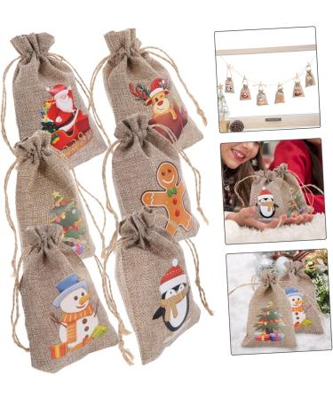 ORFOFE 1 Set Christmas Bags Holiday Bags Christmas Candy Bag Burlap Bag Pouch Snack Bag - Buy Online on SooperMarket.com