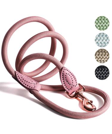 ne & no touleine for medium -sized to very large dogs 1.2m i training leash i dog leash robust i leaders round braided i hand loop i rope leash dog i city leash leash (mauve 120 cm) 120 cm mauve