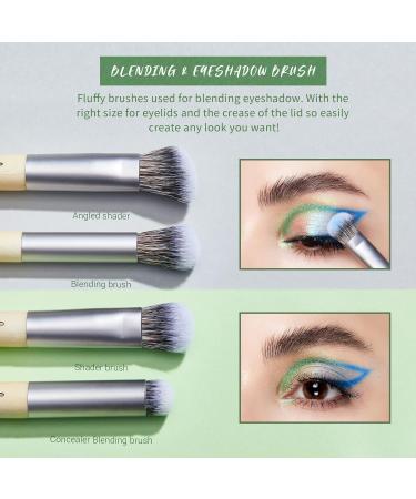 Jessup 8pcs Eyeshadow Brush Set | Premium Crujson-Free Eye Makeup Brushes | Blending, Concealer, Eyebrow, Eyeliner & Spoolie Kit T328 - Buy Online on SooperMarket.com
