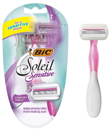 BIC Soleil Glow Razors, 3 Count 3 Count (Pack of 1)