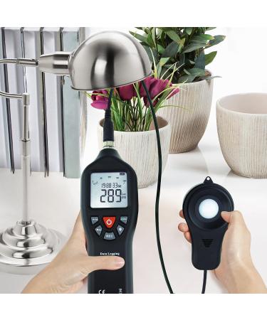 Digital Light Meter Lux Meter - Measurement Range 0-200,000 Lux - Detachable Sensor - Min/Max/Avg Functions - Data Record Function - CD Software & USB Power Cable - Buy Online on SooperMarket.com