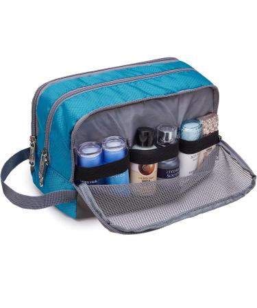 WANDF Toiletry Bag Water-Resistant Nylon Travel Wash Bag Lightweight Dopp Kit for Men and Women (A-Sky Blue) - Buy Online on SooperMarket.com