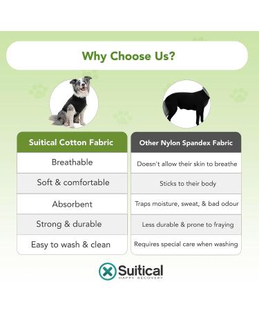 Buy Suitical Recovery Suit for Dogs - M+ Size in Black | Ideal Post-Surgery Pet Wear - International Shipping Available - Buy Online on SooperMarket.com