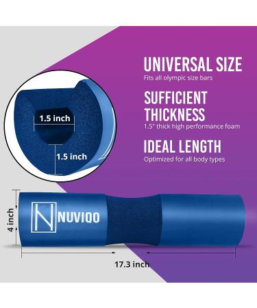 Barbell Pad for Squats and Lunges - Hip Thrust Cushion for Standard & Olympic Bars - Blue - Buy Online on SooperMarket.com