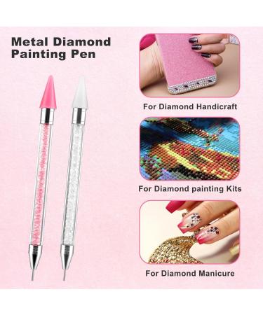WLLHYF Rhinestone Picker Dotting Pen 7 Pcs Acrylic Crystal Rhinestones Applicator Wax Head Tip Pencil Picker Dotting Pen DIY Nail Art Decoration Tool for Nails - Buy Online on SooperMarket.com