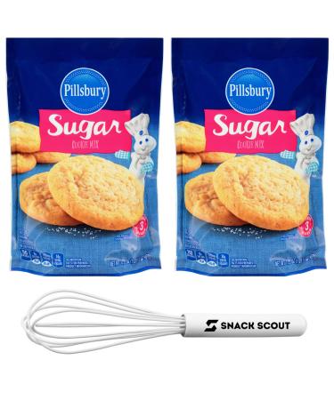 Pillsbury Baking Pillsbury 17.5 Oz Sugar Cookie Mix (Pack of 2) Bundle With Snack Scout Whisk
