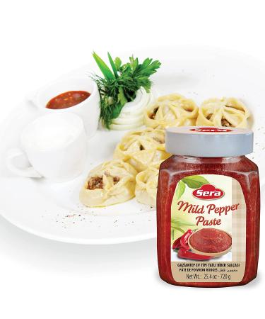 Sera Mild Pepper Paste 25.4 Oz Jar (2 PACK) - No Sugar, No Artificial Preservatives - Add Unique Peppery Flavor to Your Dishes - Ideal for Spreads & Sandwiches - Buy Online on SooperMarket.com