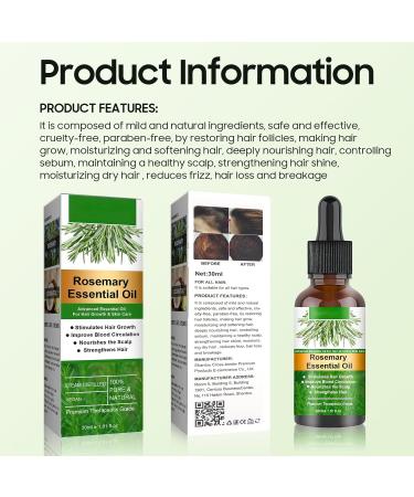 100% Pure Natural Rosemary Oil - Multipurpose Hair Oil for Growth Nourishing Scalp & Strengthening Hair - Buy Online on SooperMarket.com