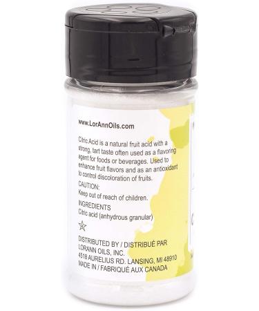 LorAnn Citric Acid 3.4oz Jar - Anhydrous Granular for Cooking & Baking - Buy Online on SooperMarket.com