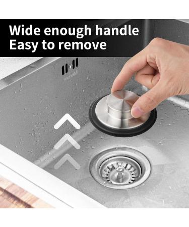Convenient Sink Stopper Plug Easy To UseKitchen Sink Stopper Strainer Garbage Disposal Plug Stainless Steel Drain Stopper - Buy Online on SooperMarket.com