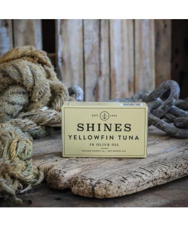 Shines Wild Yellowfin Tinned Tuna in Olive Oil - 12 x 111g Cans - Low Carb & High Protein Canned Tuna - Ideal for Keto Diet - Hand Filleted - High in Omega 3 - Gluten Free - Buy Online on SooperMarket.com