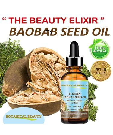 African Baobab Seed Oil 100% Pure - Cold-Pressed Carrier Oil for Skin Hair Nails | 15ml | Vitamin C Rich by Botanical Beauty - Buy Online on SooperMarket.com