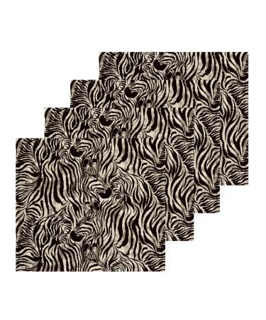 SUABO Leopard Cotton Bath Washcloths Leopard Spot Zebra Fingertip Towel Face Cloths Absorbent Wash Cloths Quick Drying Bath Cloths for Bathroom Spa Gym Kitchen 12 x 12 Inch Set 6