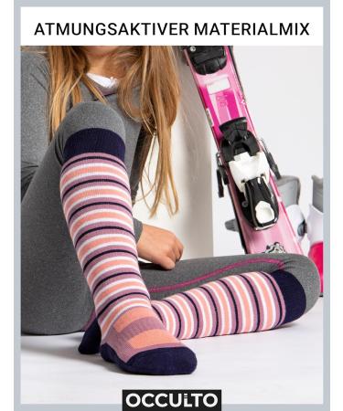 Occulto Children's Ski Socks 2-Pack Mondi - Size 35-38 Blue | Premium International Shipping - Buy Online on SooperMarket.com