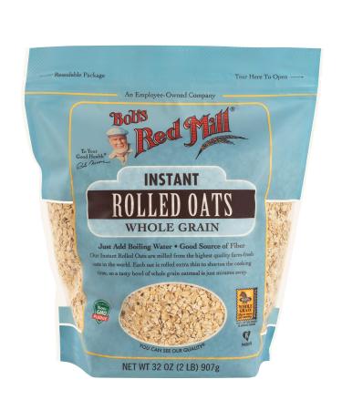 Bob's Red Mill Instant Rolled Oats, 32 Oz 32 Ounce Resealable
