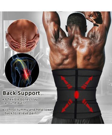 Hidyliu Men's Neoprene Waist Trainer Sauna Sweat Trimmer Cincher - Black, Medium - Buy Online on SooperMarket.com