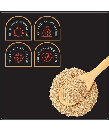 Organic White Sesame Seeds - 2lb Pack | Non-GMO, Vegan & Kosher | Ideal for Salad Dressing, Baking & Cooking - Buy Online on SooperMarket.com