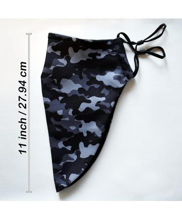 Men Large Beard Mask Face Mask for Bearded Men Reusable Face Mask With Room For Beard Washable Beard Mask for Men (Large Camouflage (Grey)) - Buy Online on SooperMarket.com