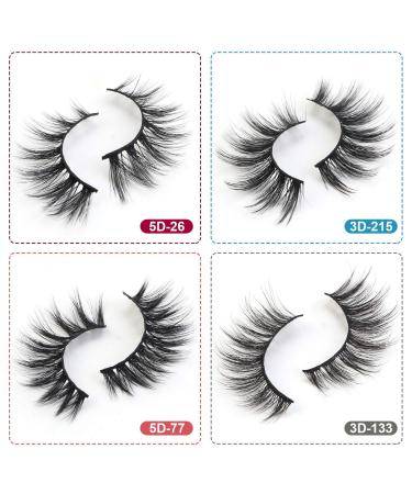 MAGEFY 20 Pairs Faux Mink Eyelashes Set | Natural to Dramatic Long Styles | Handmade, Reusable, Soft Fake Lashes | Glitter Portable Boxes | 16mm-20mm | 20 Pairs-4 Styles - Buy Online on SooperMarket.com