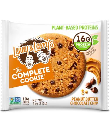 Lenny & Larry's The Complete Cookie-fied Bar Plant-Based Protein Bar Vegan and Non-GMO & The Complete Cookie Peanut Butter Chocolate Chip 16g Plant Protein 4 Ounce Cookie - Buy Online on SooperMarket.com